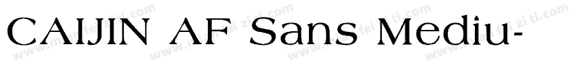 CAIJIN AF Sans Mediu字体转换